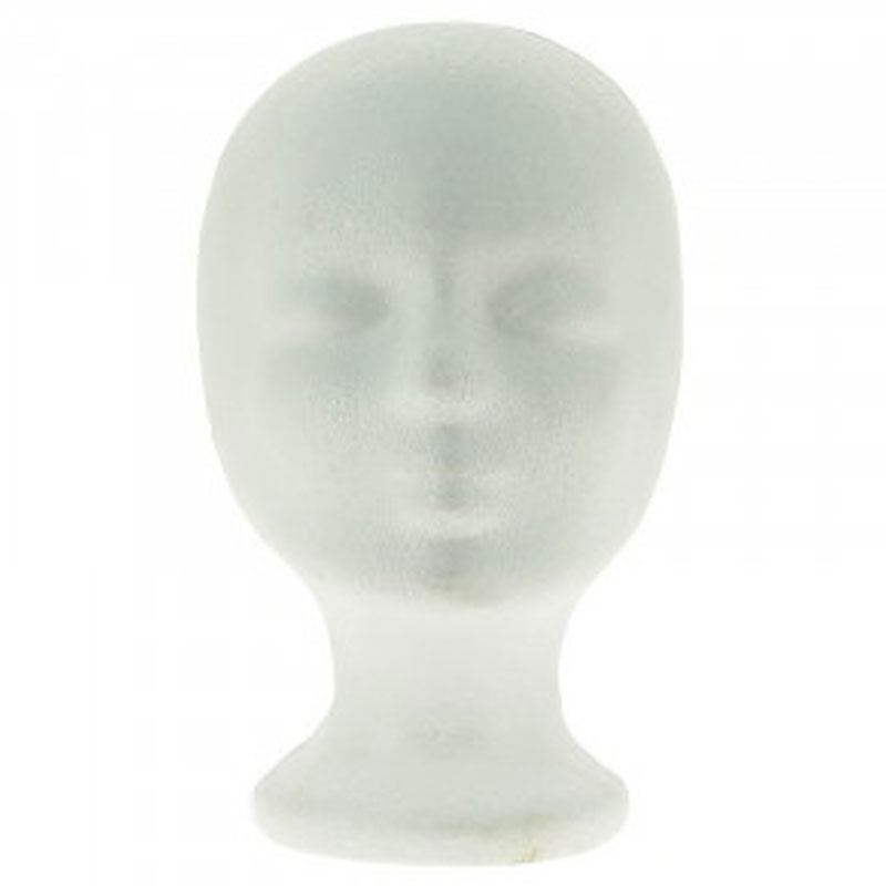 Tete polystyrene blanche femme